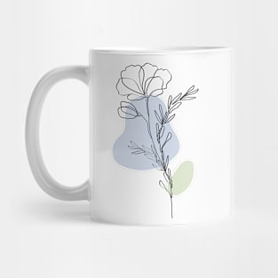 Blue Bloom Flower Mug